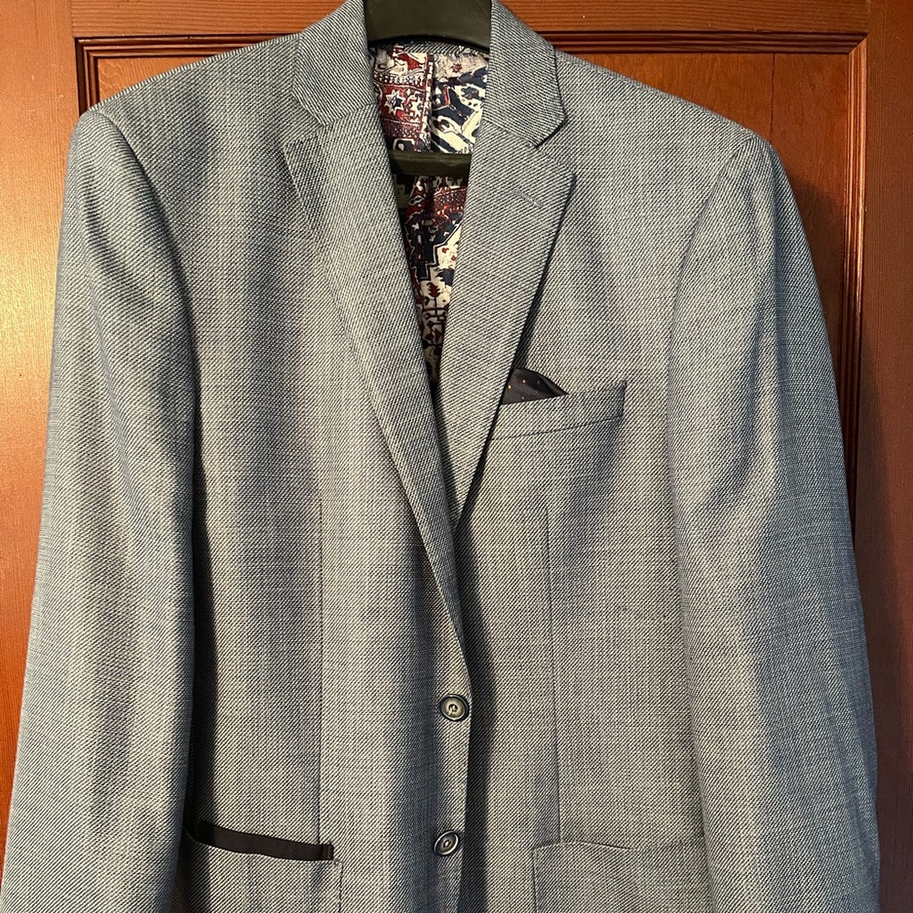 Tallia Orange Men’s Chambray Blazer - Size 40R